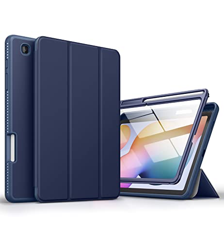 SURITCH Hülle für Samsung Galaxy Tab S6 Lite Schutzhülle mit Eingebaut Displayschutz und Pencil Halter Case mit Ständer Funktion und Auto Schlafen/Wachen für Samsung Tab S6 Lite 10,4 Zoll-Blau von SURITCH