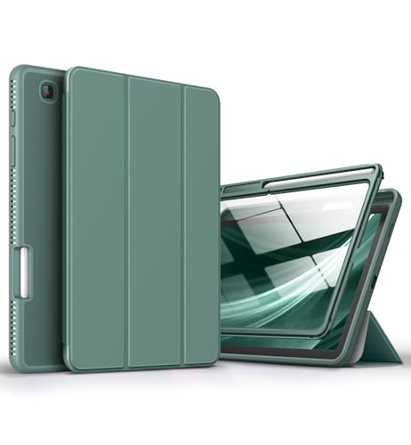 SURITCH Hülle für Samsung Galaxy Tab S6 Lite Tablet Schutzhülle mit Eingebaut Displayschutz und Pencil Halter Case mit Ständer Funktion und Auto Schlafen/Wachen für Samsung Tab S6 Lite 10,4 Zoll-Grün von SURITCH