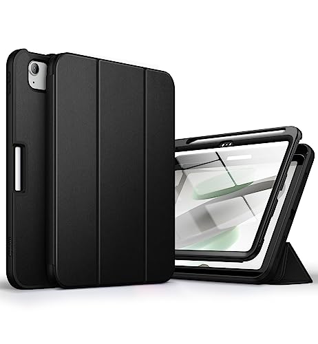 SURITCH Hülle für iPad 10. Generation 2022, iPad 10,9 Hülle mit Eingebaut Displayschutz und Pencil Halter Case mit Ständer Funktion und Auto Schlafen/Wachen Schutzhülle für iPad 10,9 Zoll (Schwarz) von SURITCH