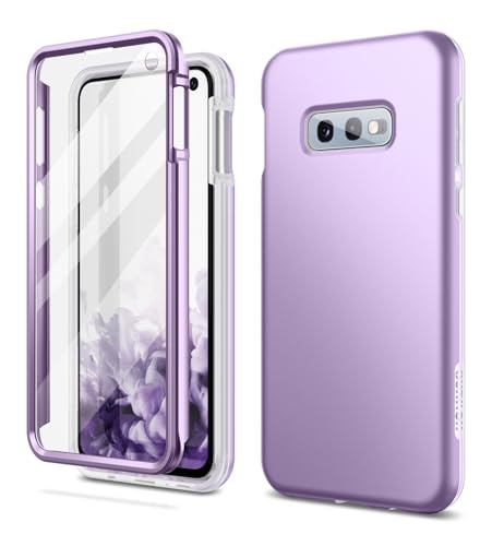 SURITCH Kompatibel mit Samsung Galaxy S10e Hülle Handyhülle mit Integriertem Displayschutz 360 Grad Komplettschutz Schutzhülle für Samsung Galaxy S10e 5.8 Zoll(Lila) von SURITCH