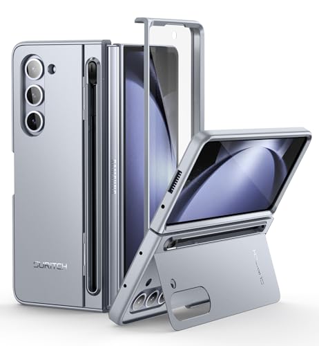 SURITCH Kompatibel mit Samsung Galaxy Z Fold 5 Hülle mit Displayschutzfolie & Ständer & S Pen Stifthalter (Kein Stift), Ganzkörper Schutzhülle Stoßfest Handyhülle für Galaxy Z Fold 5-Blaugrau SURITCH Kompatibel mit Samsung Galaxy Z Fold 5 Hülle mit Displayschutzfolie & Ständer & S Pen Stifthalter (Kein Stift), Ganzkörper Schutzhülle Stoßfest Handyhülle für Galaxy Z Fold 5-Blaugrau von SURITCH