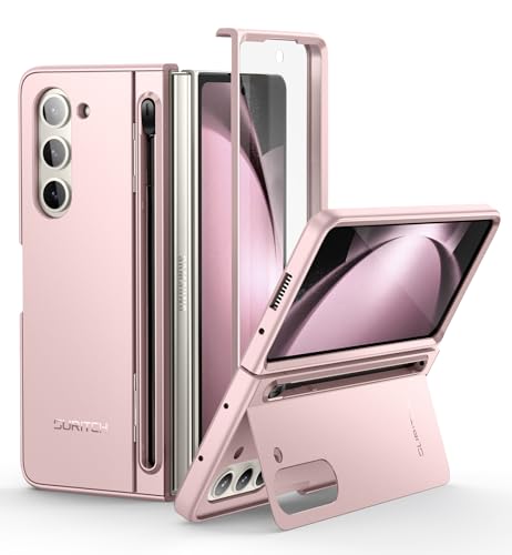 SURITCH für Samsung Galaxy Z Fold 5 Hülle Schutzhülle mit Ständer+Displayschutz+Stifthalter (Kein Stift) Stoßfeste Rundum Handyhülle für Galaxy Z Fold 5 5G Case Cover - Rosa SURITCH für Samsung Galaxy Z Fold 5 Hülle Schutzhülle mit Ständer+Displayschutz+Stifthalter (Kein Stift) Stoßfeste Rundum Handyhülle für Galaxy Z Fold 5 5G Case Cover - Rosa von SURITCH