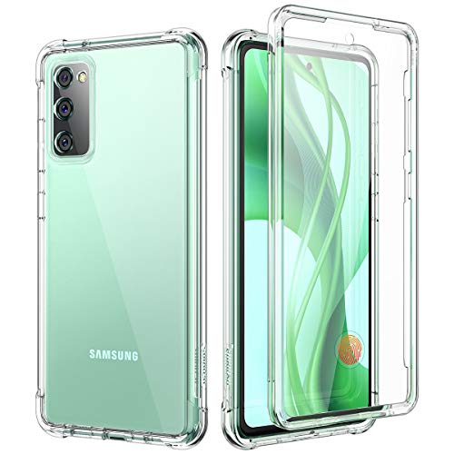 SURITCH für Samsung S20 FE Hülle Schutzhülle 360°Stoßfest Transparent Front Und Rückenschutz Handyhülle mit Kameraschutz Klar TPU Bumper Eingebautem Displayschutz für Samsung Galaxy S20 FE 6,5” von SURITCH