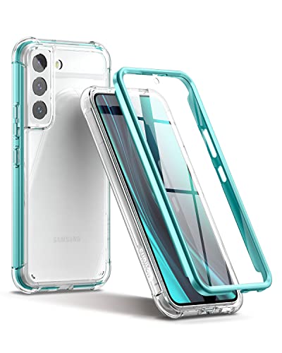 SURITCH für Samsung S22 5G Hülle Schutzhülle 360°Stoßfest Transparent Front Und Rückenschutz Handyhülle TPU Bumper Eingebautem Displayschutz für Samsung Galaxy S22 5G 6,1 Zoll-Grün SURITCH für Samsung S22 5G Hülle Schutzhülle 360°Stoßfest Transparent Front Und Rückenschutz Handyhülle TPU Bumper Eingebautem Displayschutz für Samsung Galaxy S22 5G 6,1 Zoll-Grün von SURITCH