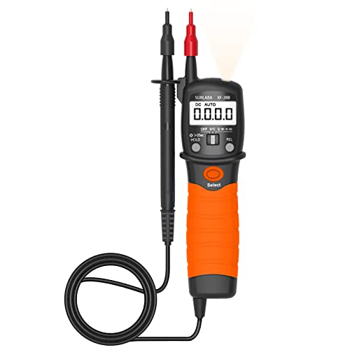 Digital Multimeter Spannungsprüfer, 600V AC/DC Stift Voltage Tester 2000 Counts Auto Range, Voltmeter Durchgangsprüfer Widerstand Diode Test Meter mit Taschenlampe, Stiftmultimeter für Auto, Haushalt von SURLABA