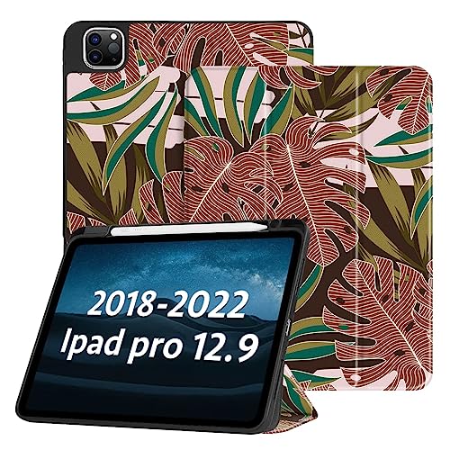 SRUOCASE Schutzhülle für iPad Pro 12.9 6./5./4./3. Generation (2022/2021/2020/2018) mit Stifthalter, unterstützt iPad 2. Pencil Ladegerät, Smart Case mit automatischer Wake/Sleep-Funktion für iPad Pro von SUROCASE