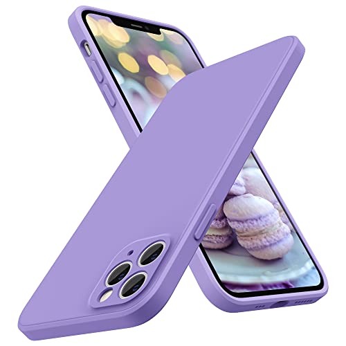 SURPHY Hülle Kompatibel mit iPhone 11 Pro Hülle Silikon, iPhone 11 Pro Hülle 5,8 Zoll, Flache Kante Silikon Handyhülle für iPhone 11 Pro 5,8 Zoll Silikon Slim Dünn Protective Case Schutzhülle (Lila) von SURPHY