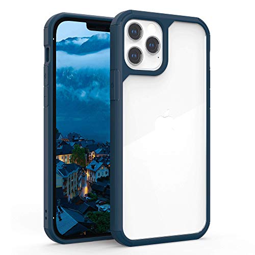 SURPHY Hülle Kompatibel mit iPhone 12 Hülle Klar, iPhone 12 Pro Handyhülle 6,1 Zoll, iPhone 12 Transparent Hülle Shockproof Handyhülle Protective Schutzhülle für iPhone 12 Pro 6,1 Zoll, Blau von SURPHY