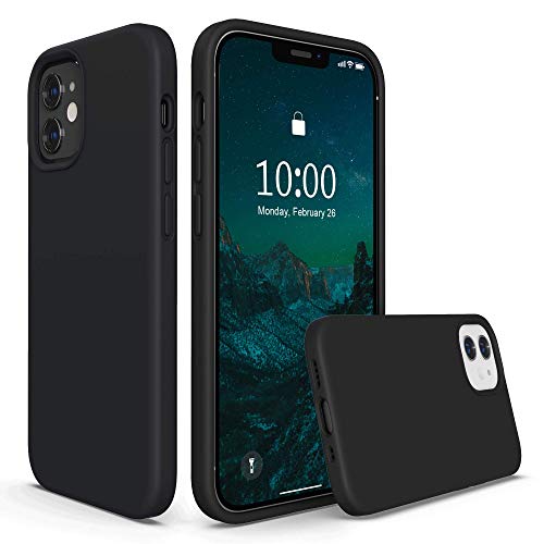 SURPHY Hülle Kompatibel mit iPhone 12 Mini Hülle Silikon, iPhone 12 Mini Handyhülle Silikon 5,4 Zoll, Silikon Handyhülle für iPhone 12 Mini 5,4 Zoll iPhone 12 Mini Silikon Case Schutzhülle, Schwarz von SURPHY