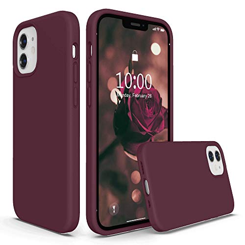 SURPHY Hülle Kompatibel mit iPhone 12 Mini Hülle Silikon, iPhone 12 Mini Handyhülle Silikon 5,4 Zoll, Silikon Handyhülle für iPhone 12 Mini 5,4 iPhone 12 Mini Silikon Protective Schutzhülle, Pflaume von SURPHY