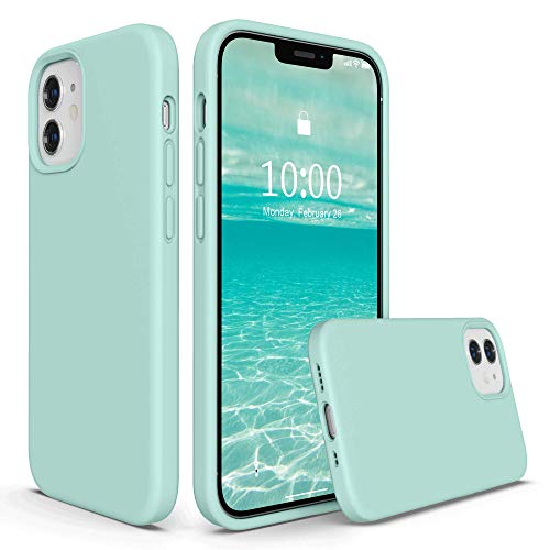 SURPHY Hülle Kompatibel mit iPhone 12 mini Hülle Silikon, iPhone 12 mini Handyhülle Silikon 5,4 Zoll, Silikon Handyhülle für iPhone 12 mini 5,4 Zoll iPhone 12 mini Silikon Case Schutzhülle, Minze Grün von SURPHY