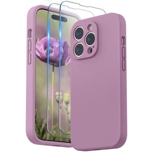 SURPHY Hülle Kompatibel mit iPhone 14 Pro Max Hülle Silikon mit Displayschutzfolie, iPhone 14 Pro Max Case Silikon mit Kameraschutz, Handyhülle Schutzhülle 6,7 Zoll 2022,Flieder Lila SURPHY Hülle Kompatibel mit iPhone 14 Pro Max Hülle Silikon mit Displayschutzfolie, iPhone 14 Pro Max Case Silikon mit Kameraschutz, Handyhülle Schutzhülle 6,7 Zoll 2022,Flieder Lila von SURPHY