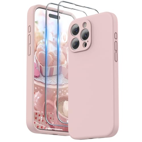 SURPHY für iPhone 15 Pro Max Hülle Silikon mit Band & Displayschutzfolie 6,7" 2023, Handyhülle iPhone 15 Pro Max Case mit Kameraschutz, iPhone 15 Pro Max Schutzhülle, Rosa SURPHY für iPhone 15 Pro Max Hülle Silikon mit Band & Displayschutzfolie 6,7" 2023, Handyhülle iPhone 15 Pro Max Case mit Kameraschutz, iPhone 15 Pro Max Schutzhülle, Rosa von SURPHY