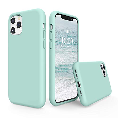 SURPHY iPhone 11 Pro Max Hülle, iPhone 11 Pro Max Hülle Silikon, Liquid Silikon Handyhülle für iPhone 11 Pro Max 6,5 Zoll iPhone 11 Pro Max Silikon Protective Case Schutzhülle Schutzschale, Minze von SURPHY