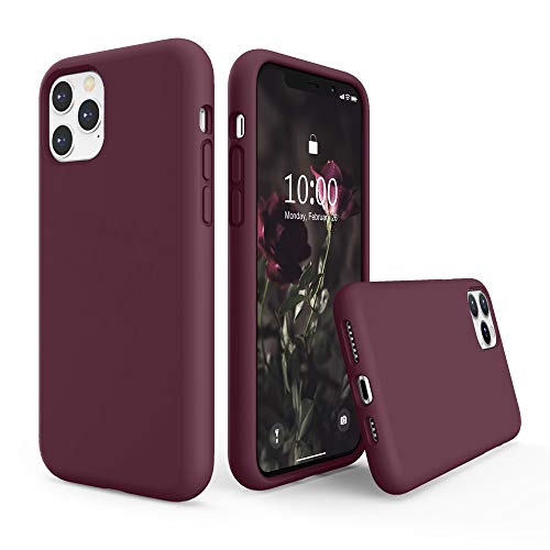 SURPHY iPhone 11 Pro Max Hülle, iPhone 11 Pro Max Hülle Silikon, Liquid Silikon Handyhülle für iPhone 11 Pro Max 6,5 Zoll iPhone 11 Pro Max Silikon Protective Case Schutzhülle Schutzschale, Pflaume von SURPHY