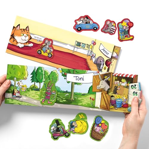 SURPRISA Geschenkkarten mit Umschlag XXL 2er Set, lebendige Gutscheinkarten zum Aufschieben, Karten mit Katz & Maus und Goldesel Motiven für Geldgeschenke zum selbstgestalten SURPRISA Geschenkkarten mit Umschlag XXL 2er Set, lebendige Gutscheinkarten zum Aufschieben, Karten mit Katz & Maus und Goldesel Motiven für Geldgeschenke zum selbstgestalten von SURPRISA