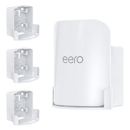 SURVADV Wandhalterung für eero Pro 7 Tri-Band Mesh Wi-Fi 7 Router - Platzsparende Halterung mit Kabelmanagement (Weiß (3er-Pack)) von SURVADV