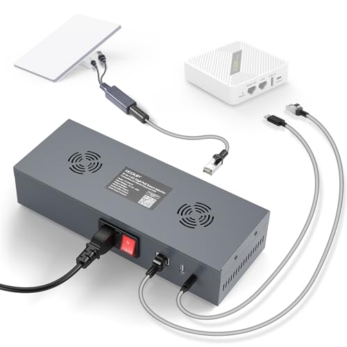Starlink Mini PoE Splitter Adapter Kit, 180W GigE passiv & ESD-Schutz, Stalink Mini DC Power Kit mit USB-C-Stromausgängen und DC Aufwärtswandler, AC 110–260 V auf DC 48 V/3 A für Star link Mini Dish Starlink Mini PoE Splitter Adapter Kit, 180W GigE passiv & ESD-Schutz, Stalink Mini DC Power Kit mit USB-C-Stromausgängen und DC Aufwärtswandler, AC 110–260 V auf DC 48 V/3 A für Star link Mini Dish von SURVADV