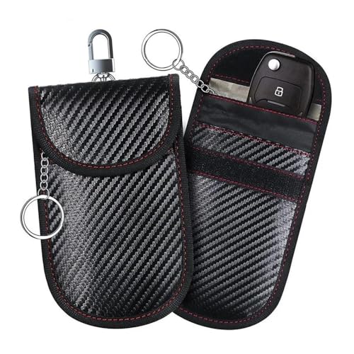 Schlüsselgehäusehalter 2Pcs Auto Schlüsselanhänger Anti-Diebstahl Karte Abdeckung Signal GPS Blockieren EMF Schutz Faraday Tasche Mit Schnalle Schlüsselgehäuse Schlüsselgehäusehalter 2Pcs Auto Schlüsselanhänger Anti-Diebstahl Karte Abdeckung Signal GPS Blockieren EMF Schutz Faraday Tasche Mit Schnalle Schlüsselgehäuse von SUSHUANG