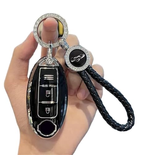 Schlüsselgehäusehalter Auto-Fernschlüsselgehäuse-Abdeckungsschale Für Qashqai Für X-Trail T32 T31 Für Juke J10 J11 Für Kicks Note Schlüsselanhänger Schlüsselgehäuse(A Black Set 3) von SUSHUANG