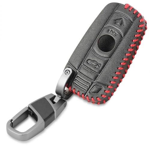Schlüsselgehäusehalter Autoschlüsseletui Für E90 E60 E70 E87 3 5 6 Serie M3 M5 X1 X5 X6 Z4 Schlüsselanhänger-Abdeckung Fernbedienung Schlüsselhalter Leder Schlüsselgehäuse von SUSHUANG
