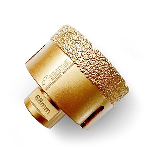 SUSQVHVCK For 68 mm Vakuumlöten Gold Diamant Bohrkern-Kachel-Lochsäge-Säge-Granit-Marmor-Keramikbohrer M14 Krone bisschen SUSQVHVCK For 68 mm Vakuumlöten Gold Diamant Bohrkern-Kachel-Lochsäge-Säge-Granit-Marmor-Keramikbohrer M14 Krone bisschen von SUSQVHVCK