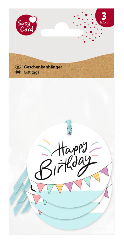 SUSY CARD Anhängerkarte , Happy Eco B-day Garland, SUSY CARD Anhängerkarte , Happy Eco B-day Garland, von SUSY CARD