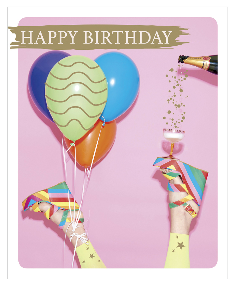 SUSY CARD Geburtstagskarte Snapshot , Luftballons, von SUSY CARD