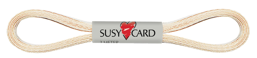 SUSY CARD Geschenkband , Easy, , 6 mm x 3 m, champagner von SUSY CARD