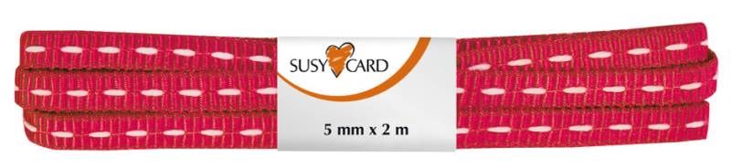 SUSY CARD Geschenkband , Stichband, , 15 mm x 2 m, rot von SUSY CARD
