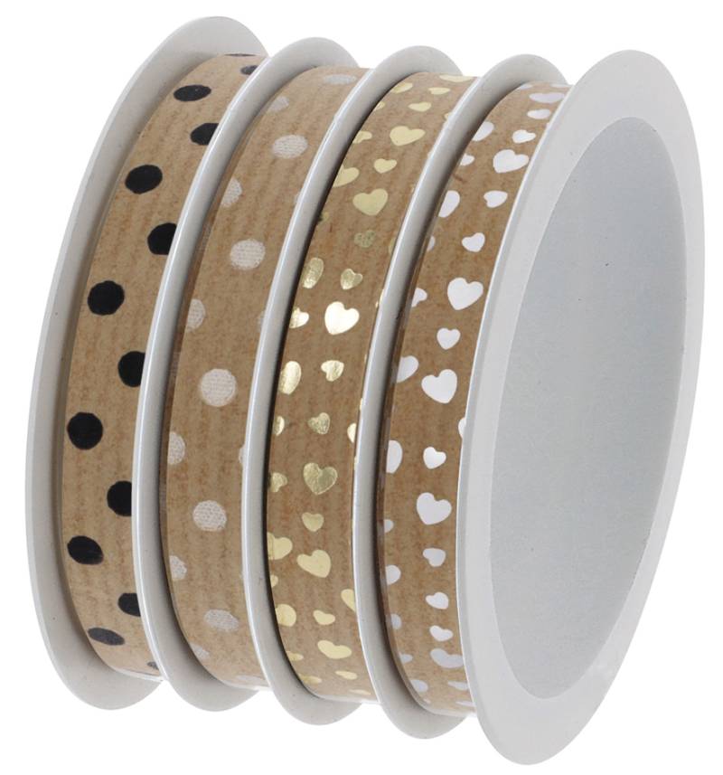 SUSY CARD Geschenkband Multispule , Freedom-Mix natur, von SUSY CARD