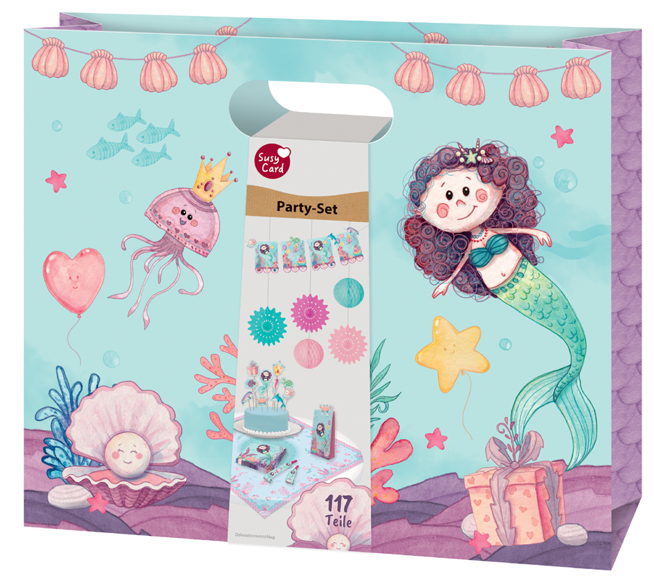 SUSY CARD Party-Set , Mermaid, , 117-teilig von SUSY CARD