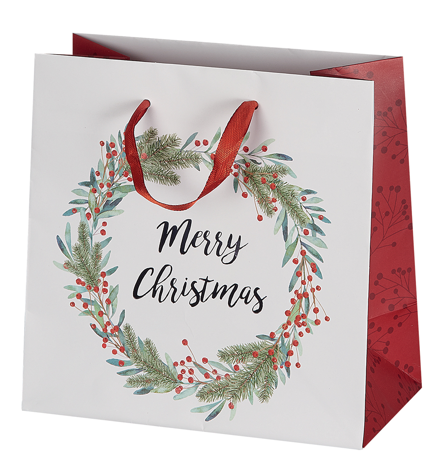 SUSY CARD Weihnachts-Geschenktüte , Xmas wreath, von SUSY CARD