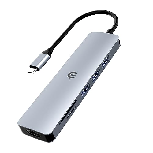 SUTOUG 6-in-1 USB-C-Hub-Dockingstation mit USB 3.0 bis zu 5 Gbit/s, SD/TF-Kartenleser, 4K HDMI-Ausgang, kompatibel für Laptop und andere Typ-C-Geräte von SUTOUG