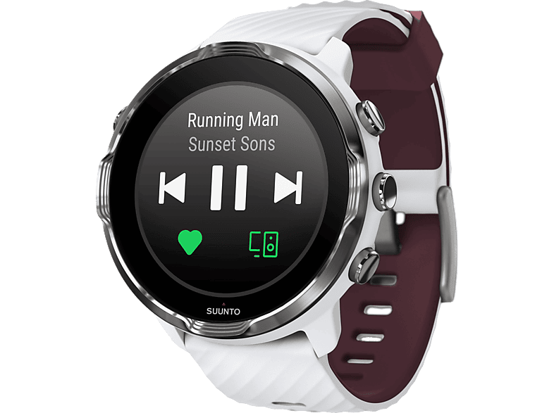 SUUNTO 7 Smartwatch Verstärktes Polyamid Silikon, Universal, Weiß von SUUNTO