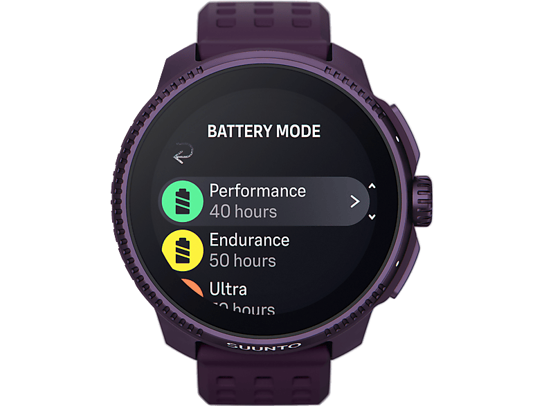 SUUNTO Race Sportuhr Silikon, Für Handgelenkumfang: 125–175 mm (Zusatzarmband bis 215 mm), Titanium Amethyst von SUUNTO