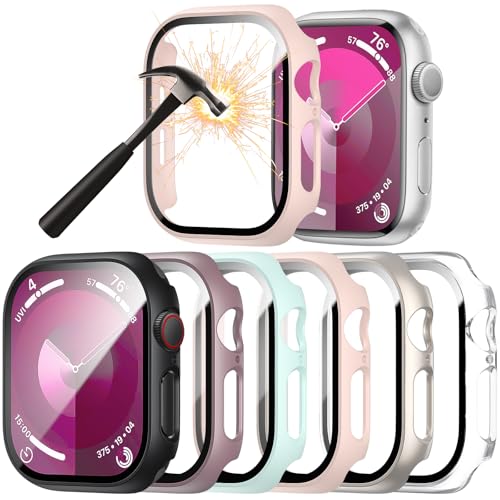 6-Stück Schutzhülle mit Displayschutzfolie Kompatibel mit Apple Watch Series 9/8/7 45mm,Ultradünne Hard Gehäuse Eingebaut Kratzfest Gehärtetes Glas Schutzfolie für iWatch 7 8 9 45mm 6-Stück Schutzhülle mit Displayschutzfolie Kompatibel mit Apple Watch Series 9/8/7 45mm,Ultradünne Hard Gehäuse Eingebaut Kratzfest Gehärtetes Glas Schutzfolie für iWatch 7 8 9 45mm von SUYEVD