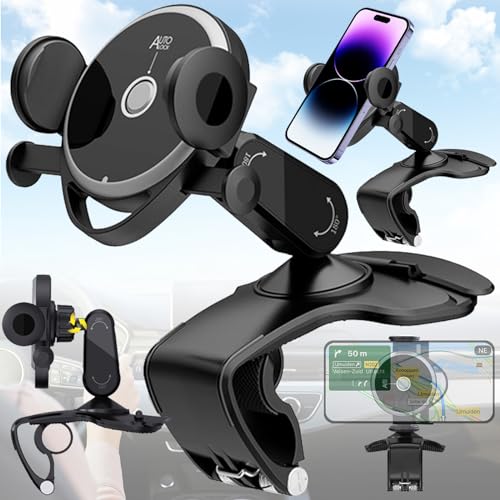 SUpoetry Handyhalterung Auto, 360° Drehung Smartphone Halterung Auto, Multifunktionale Auto-Handyhalterung, Bringen Sie EIN Handy-Nummernschild mit, für Verschiedene Smartphones(Schwarz) von SUpoetry