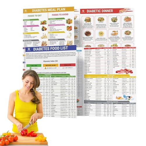 SVCEQZE Diabetiker Kochbuch Für Anfänger, Prediabetic Food Diagramm Set, 30x21cm Liste Mit Geringer Kohlenhydrat Glykämie Index Diagramm Laminierte Lebensmittelliste Für Lebensmittel, Essensplaner SVCEQZE Diabetiker Kochbuch Für Anfänger, Prediabetic Food Diagramm Set, 30x21cm Liste Mit Geringer Kohlenhydrat Glykämie Index Diagramm Laminierte Lebensmittelliste Für Lebensmittel, Essensplaner von SVCEQZE