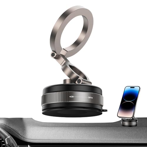 SVCEQZE Vakuummagnetischer Telefonhalter, Vakuum -Telefonhalter für Auto | Einziehbarer Handy -Mobiltelefonmontage für Auto - Faltbare Starke magnetische Handyhalterin für Navigation, Videoanrufe und SVCEQZE Vakuummagnetischer Telefonhalter, Vakuum -Telefonhalter für Auto | Einziehbarer Handy -Mobiltelefonmontage für Auto - Faltbare Starke magnetische Handyhalterin für Navigation, Videoanrufe und von SVCEQZE