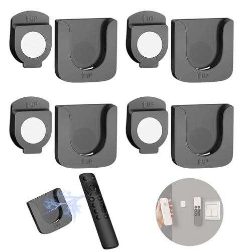 SVUPUE 4 Stück Magnetische Fernbedienungshalter, Starker Magnethalterung Fernbedienungshalter, Magnetische Wandhalterung für Fernbedienung, für Haus, Büro und Schule, Ohne Bohrlöcher, Schwarz SVUPUE 4 Stück Magnetische Fernbedienungshalter, Starker Magnethalterung Fernbedienungshalter, Magnetische Wandhalterung für Fernbedienung, für Haus, Büro und Schule, Ohne Bohrlöcher, Schwarz von SVUPUE