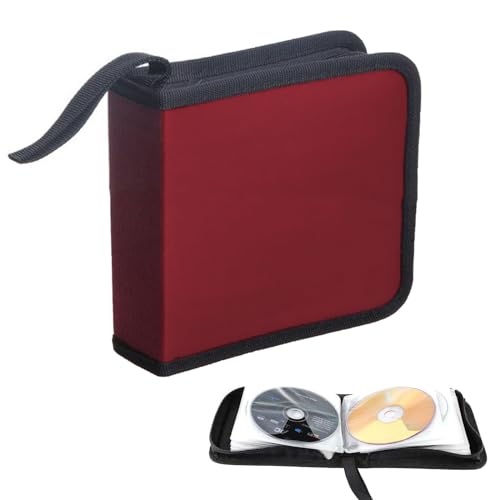SVUPUE CD Tasche, CD DVD Discs Aufbewahrungstasche für 40 Discs, CD Aufbewahrungstasche für Auto und Zuhause, Rot SVUPUE CD Tasche, CD DVD Discs Aufbewahrungstasche für 40 Discs, CD Aufbewahrungstasche für Auto und Zuhause, Rot von SVUPUE