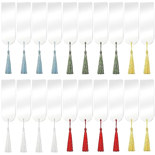 SVUPUE Lesezeichen, 20 Stück Blanko Lesezeichen, mit 20 Stück Farbigen Quasten, Geeignet für Bastelarbeiten, Lesezeichen, Geschenkdekorationen, Rundkopf SVUPUE Lesezeichen, 20 Stück Blanko Lesezeichen, mit 20 Stück Farbigen Quasten, Geeignet für Bastelarbeiten, Lesezeichen, Geschenkdekorationen, Rundkopf von SVUPUE