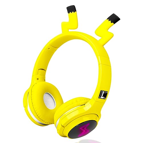 SVYHUOK Kinder Kopfhöriphoneer Bluetooth Kabellose Faltbare Kopfhörer Over Ear FM Radio mit Mikrofon LED-Licht für Jungen Mädchen von SVYHUOK
