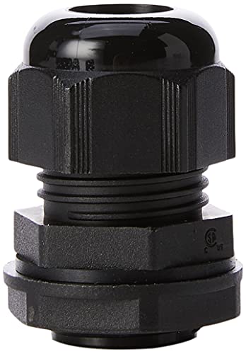 SWA Schwarze Nylon-Kabelverschraubungen, geeignet für 6-12 mm, M20-Gewinde, 10 Stück von SWA