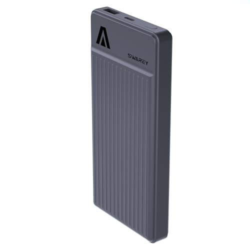 SWAREY Power Bank 10000mAh, PD 20W Schnelllade Powerbank, USB-C Eingang und Ausgang, Tragbares Ladegerät Kompatibel mit iPhone, Samsung, Xiaomi, iPad, PB166 von SWAREY