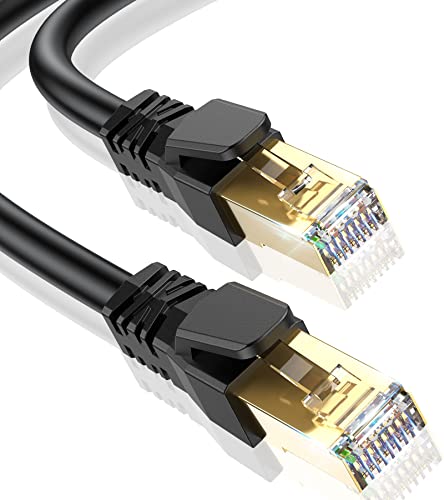 SWECENT CAT8 Ethernet-Kabel, 2 m, High-Speed, 40 Gbit/s, Internet-Patchkabel mit RJ45-vergoldetem Stecker für Switch, Router, Modem, Smart TV, Xbox, Gaming von SWECENT