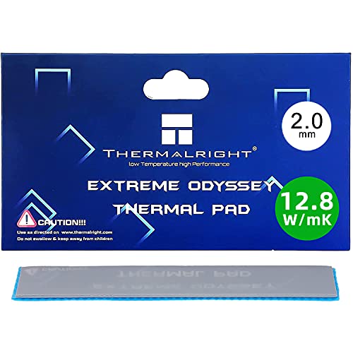 SWECENT Wärmeleitpad 12,8 W/mK,120x20x2,0mm,Hohe Temperaturbeständigkeit,Silikon-Wärmeleitpads für Laptop-Kühlkörper/GPU/CPU/SSD/LED-Kühler (120*20*2,0mm) von SWECENT
