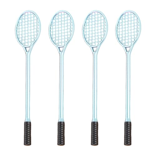 SWECOMZE Kreatives Badmintonschläger-Styling Gelstifte Schwarze Gelschreiber mit feiner Spitze 0,5 mm Kugelschreiber Schwarz für präzises (16 Stück,blau) von SWECOMZE