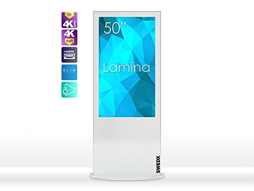 SWEDX Lamina, Digital Signage Display Stele 127 cm (50 Zoll) Weiss, 4K in 4K Out von SWEDX